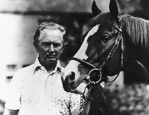 Trainer Vincent O Brien with'the Minstrel'