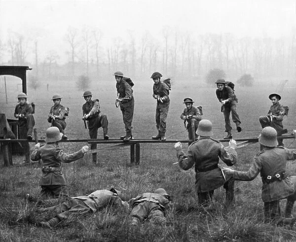 A training exercise in Harrow, Middlesex, with the cadets of the Lower School of John