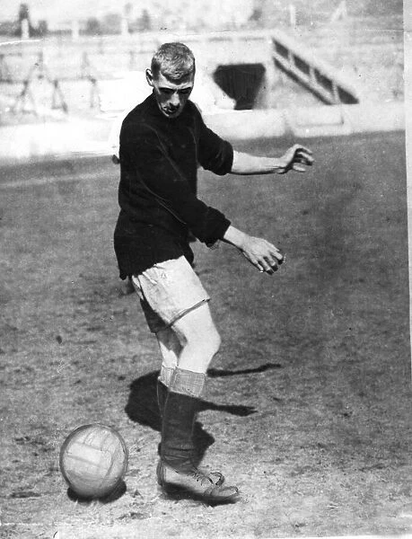 Training picture of Manchester United and Wales star Billy Meredith Circa