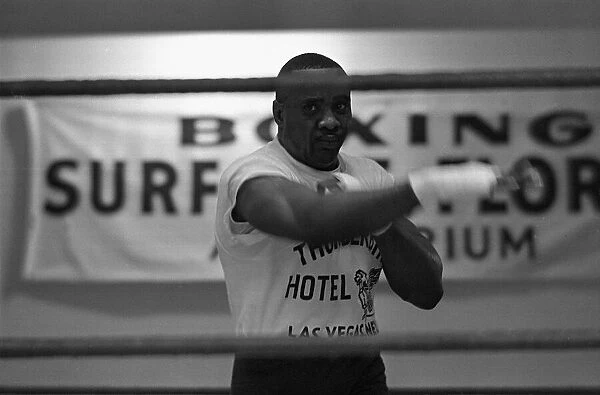Training shots leading upto Boxing Heavyweight title fight between Sonny Liston