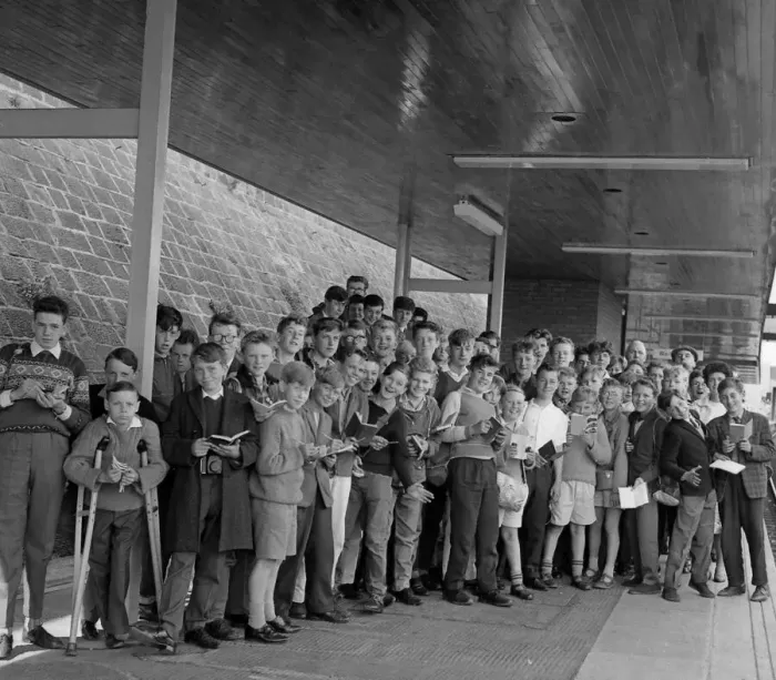 Framed Print : Trainspotters at Coventry railway station going on a special outing