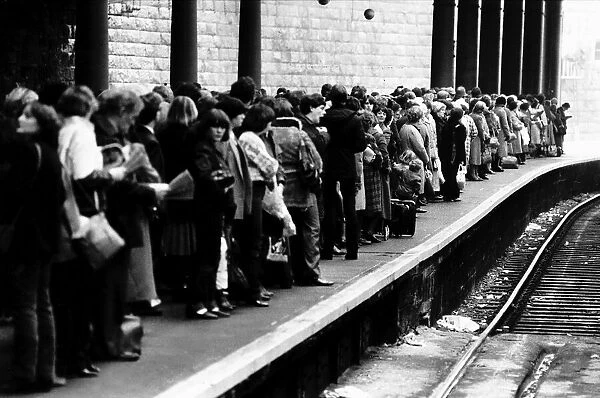 Transport Railways Passenger Passengers wait for a train at Queen Street station in