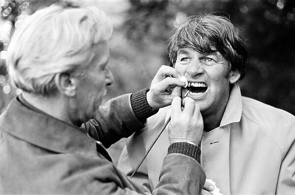 Bill Travers seen here being made up as Snout on the set of Peter Halls film '
