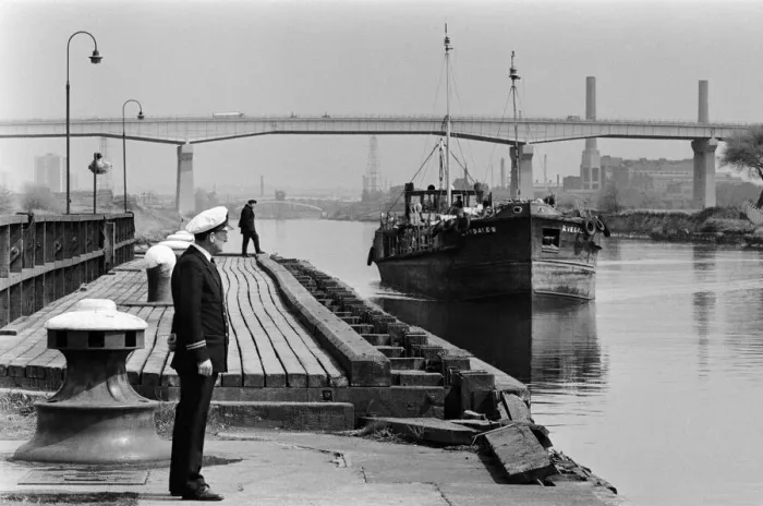 Framed Print : Trawler in the docks at Manchester ship canal seen through the mist June Framed Print : Trawler in the docks at Manchester ship canal seen through the mist June