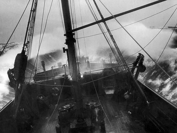 Trawler in high seas, North Atlantic, September 1960