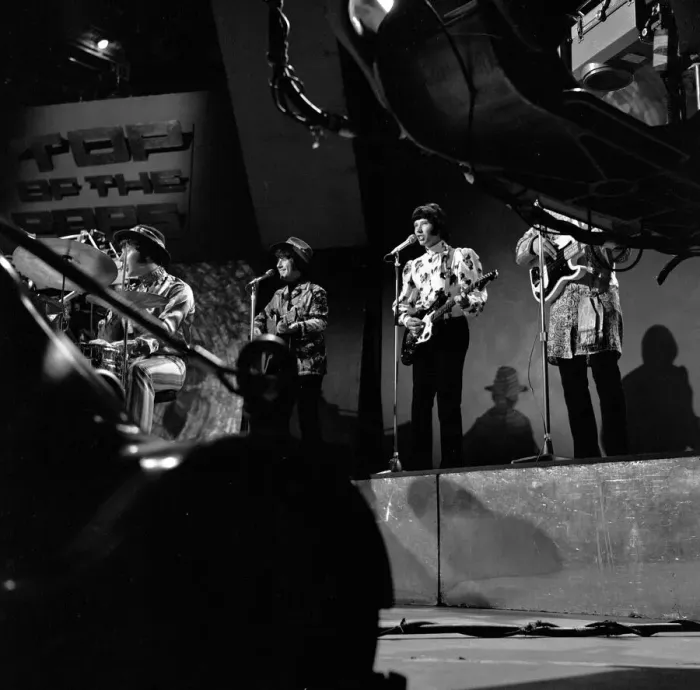 Framed Print : The Tremeloes performing Silence Is Golden at rehearsals for Top of the Pops at the BBC