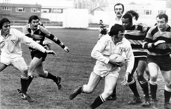Trevor Evans, Swansea and Wales rugby international, in action for his club side