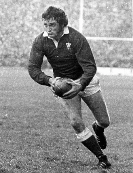 Trevor Evans, Swansea and Wales rugby international, in action for his national side