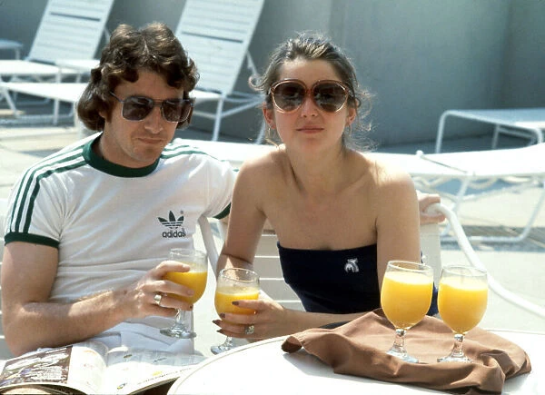 Trevor Francis with his partner enjoying a glass of orange juice in Detroit