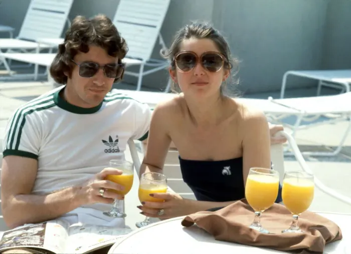 Framed Print : Trevor Francis with his partner enjoying a glass of orange juice in Detroit Framed Print : Trevor Francis with his partner enjoying a glass of orange juice in Detroit