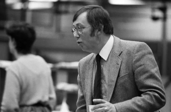 Framed Print : Trevor Roberts, Picture Editor, Birmingham Post and Mail Newspapers, 1983 Framed Print : Trevor Roberts, Picture Editor, Birmingham Post and Mail Newspapers, 1983