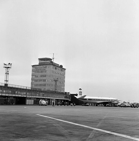 A Trident aircraft at Manchester Airport. 12th June 1967