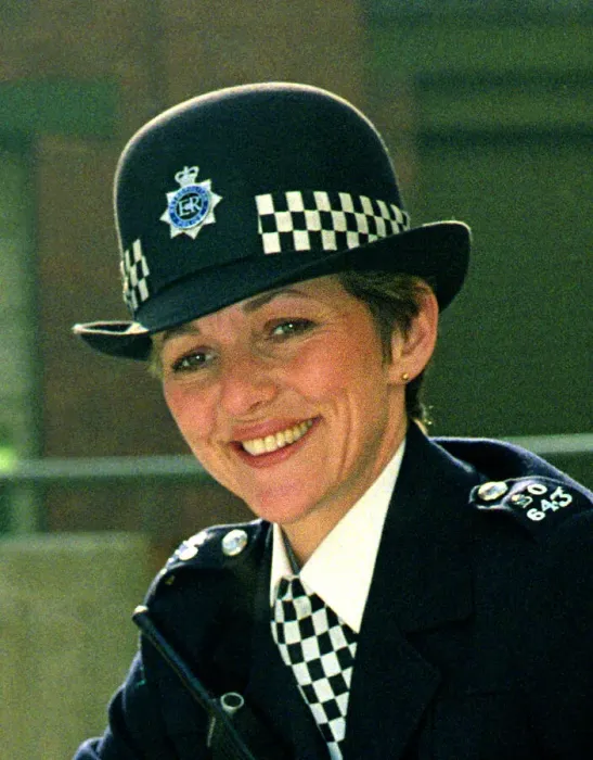 Framed Print : Trudie Goodwin Actress - in police uniform from the TV programme The Bill Framed Print : Trudie Goodwin Actress - in police uniform from the TV programme The Bill