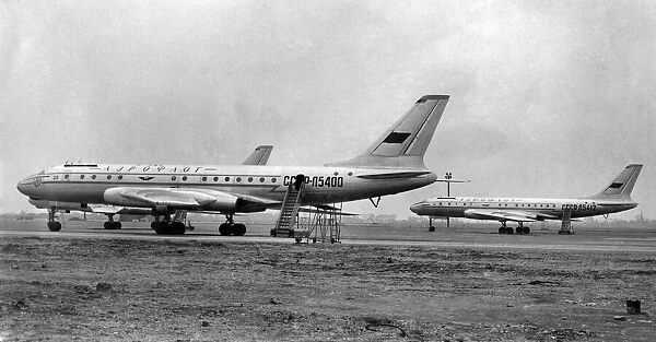 The Tupolev TU104 the first Russian built jet liner based on the Tu 16 bomber