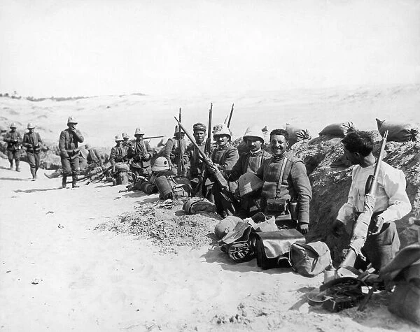 Turco - Italian War Italian soldiers dug in around Tripoli