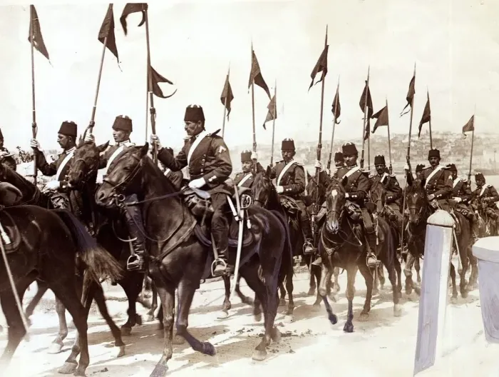 Framed Print : Turkish Cavalry in Constantinople. Balkans War 1912 October 1912 Framed Print : Turkish Cavalry in Constantinople. Balkans War 1912 October 1912