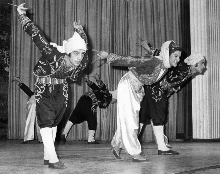 Framed Print : The Turkish folk lore group perform one of their warrior dances Framed Print : The Turkish folk lore group perform one of their warrior dances
