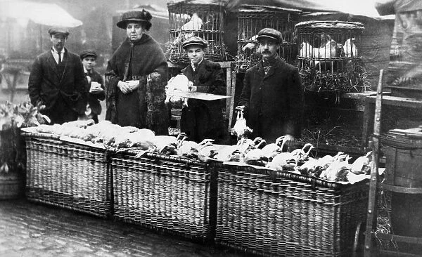 Turn of the century picture of Newcastles Big Market when livestock was on sale each