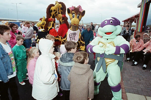 Turtle Mania hit Teesside today, at the opening of the new Toys R Us at Teesside Shopping