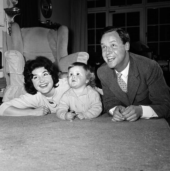 TV Personality Nicholas Parsons, his wife Denise and daughter Zuleika. 25th February 1960