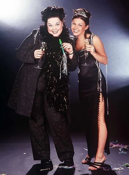 TV Presenter  /  actress Lisa Riley and actress Adele Silva in 1999 who both star in