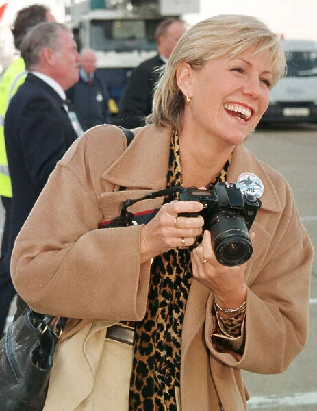 TV Presenter Jill Dando October 1998 at the Dreamflight photo call at Heathrow