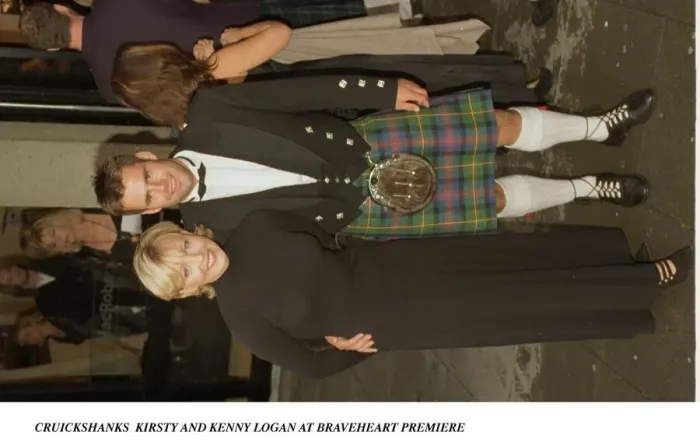 Framed Print : TV presenter Kirtsy Young and Rugby player Kenny Logan at the premiere of Braveheart Framed Print : TV presenter Kirtsy Young and Rugby player Kenny Logan at the premiere of Braveheart