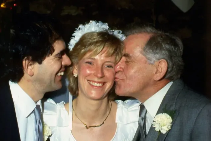 Framed Print : TV Presenter Magnus Magnusson seen here at his daughters Margaret Magnusson wedding to Framed Print : TV Presenter Magnus Magnusson seen here at his daughters Margaret Magnusson wedding to