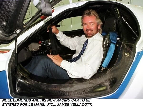 TV Presenter Noel Edmonds and his new racing car to be entered for the Le Mans 24 hour