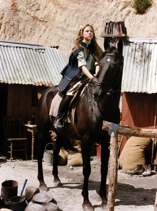 Framed Print : TV Programme Black Beauty Starring Amber McWilliams On Black Beauty The Horse