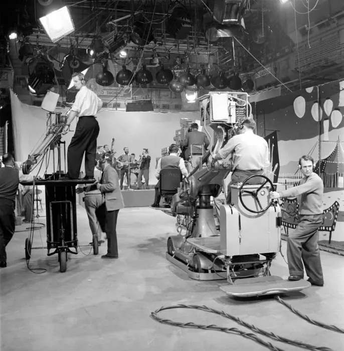 Framed Print : TV programmes Off the Record'. Behind the scene at the BBC programme