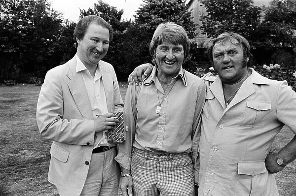 TV stars in Blackpool, Lancashire. Norman Collier and Les Dawson. August 1977