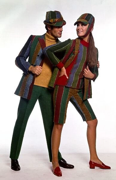 His and her tweed suits by Ted Lapidus August 1966