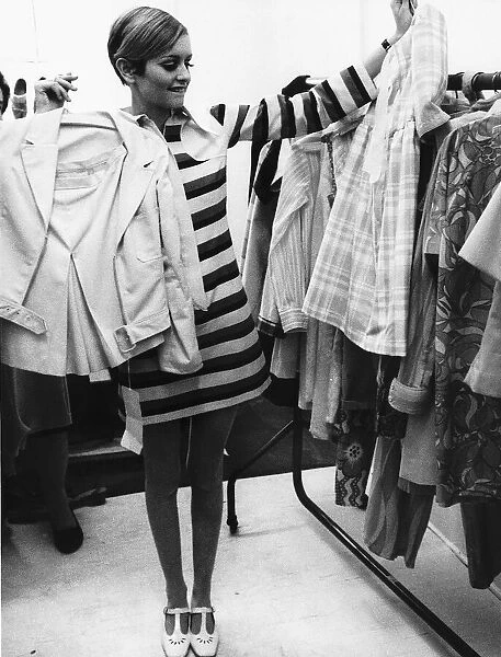 Twiggy with clothes launched as part of a Twiggy Look Collection