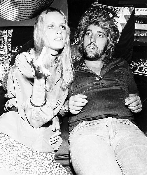 Twiggy model and actress with boyfriend and manager Justin de Villeneuve