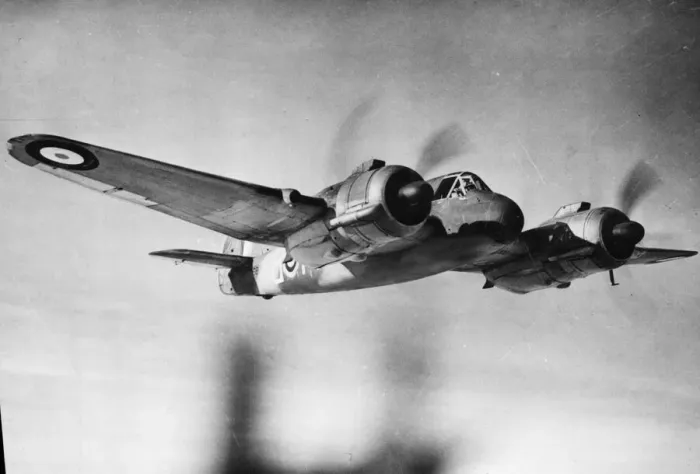 Framed Print : The twin engine Bristol Beaufighter'of the Royal Air Force in flight during Framed Print : The twin engine Bristol Beaufighter'of the Royal Air Force in flight during