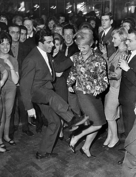 The Twist: Its frankie Vaughan pictured at a London Twist club