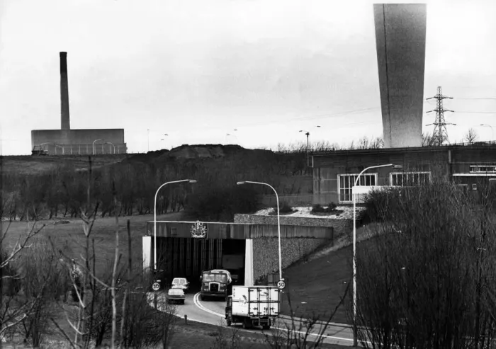 Framed Print : The Tyne Tunnel, runs under the River Tyne from Howdon in North Tyneside to Jarrow in