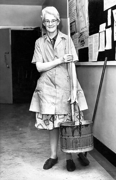 A typical cleaner or char women of the 1970s