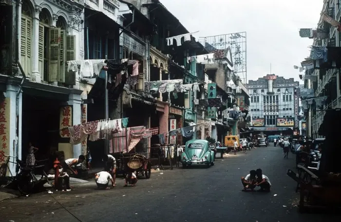 Framed Print : A typical street scene in Chinatown city in Singapore circa 1975 Framed Print : A typical street scene in Chinatown city in Singapore circa 1975