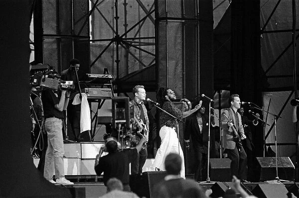 UB40 concert at Birmingham Citys St Andrews stadium. 10th June 1989
