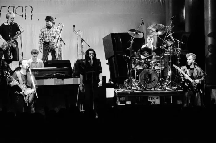 Framed Print : UB40 performing in concert at the Odeon Birmingham. 12th December 1984