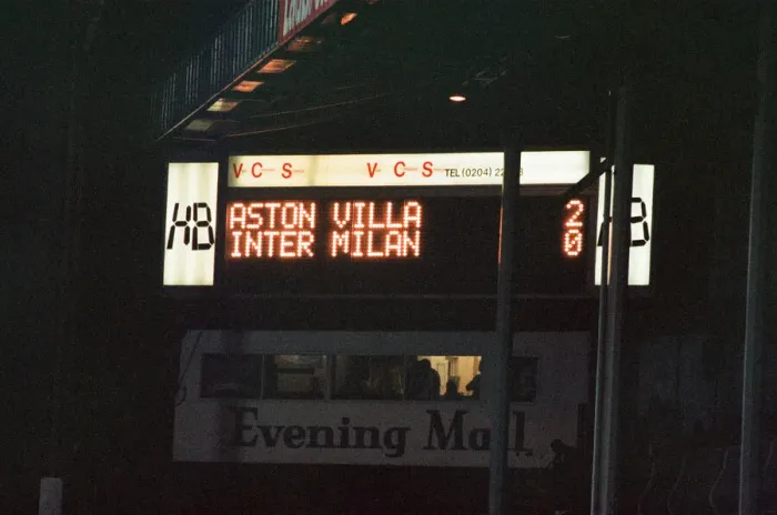 Framed Print : UEFA Cup 2nd round 1st leg match, Aston Villa 2 - 0 Inter Milan held at Villa Park Framed Print : UEFA Cup 2nd round 1st leg match, Aston Villa 2 - 0 Inter Milan held at Villa Park
