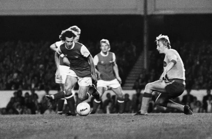 Framed Print : UEFA Cup First Round First Leg match at Highbury. Arsenal 3 v FC Leipzig 0