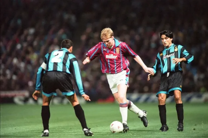 Framed Print : UEFA Cup match second leg, Aston Villa 1- 0 Inter Milan, held at Villa Park