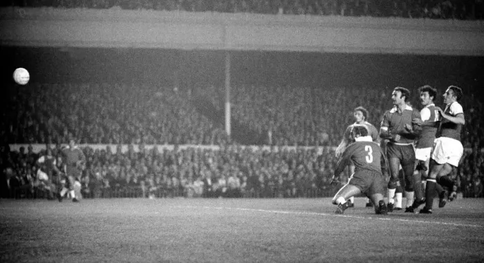 Framed Print : UEFA Fairs Cup Second Leg match at Highbury Arsenal v Lazio September 1970