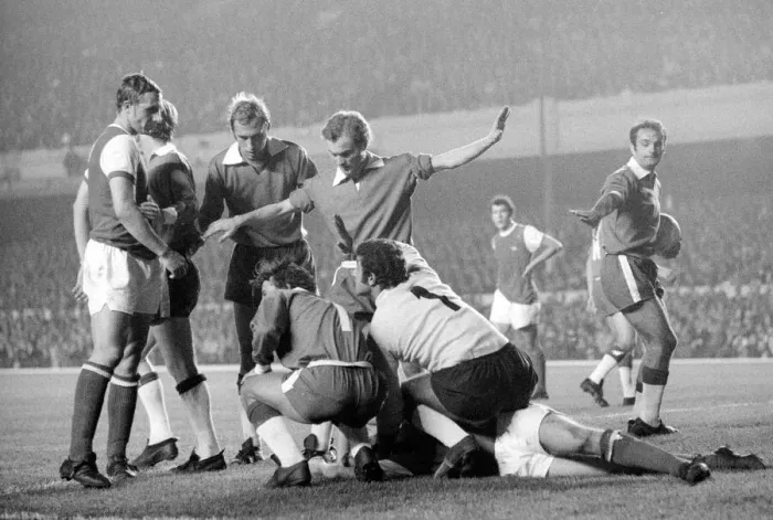 Framed Print : UEFA Fairs Cup Second Leg match at Highbury Arsenal v Lazio September 1970 An