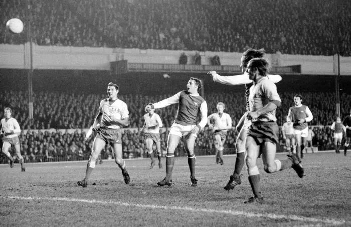 Framed Print : UEFA Inter City Fairs Cup match at Highbury Arsenal v Beveren John Radford in Framed Print : UEFA Inter City Fairs Cup match at Highbury Arsenal v Beveren John Radford in