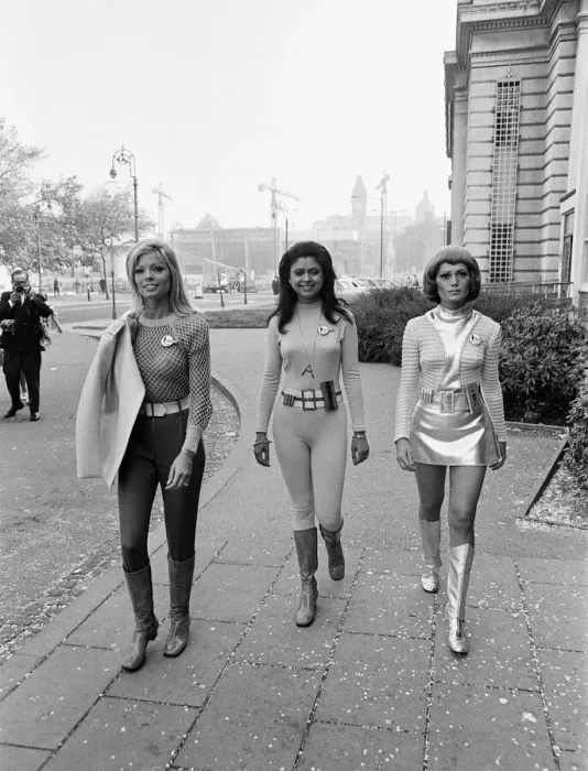Framed Print : UFO, TV Series. Actresses from the science fiction series about an alien invasion of Framed Print : UFO, TV Series. Actresses from the science fiction series about an alien invasion of