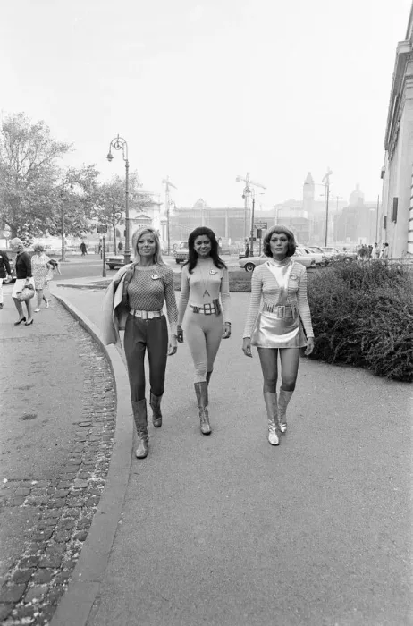 Framed Print : UFO, TV Series. Actresses from the science fiction series about an alien invasion of